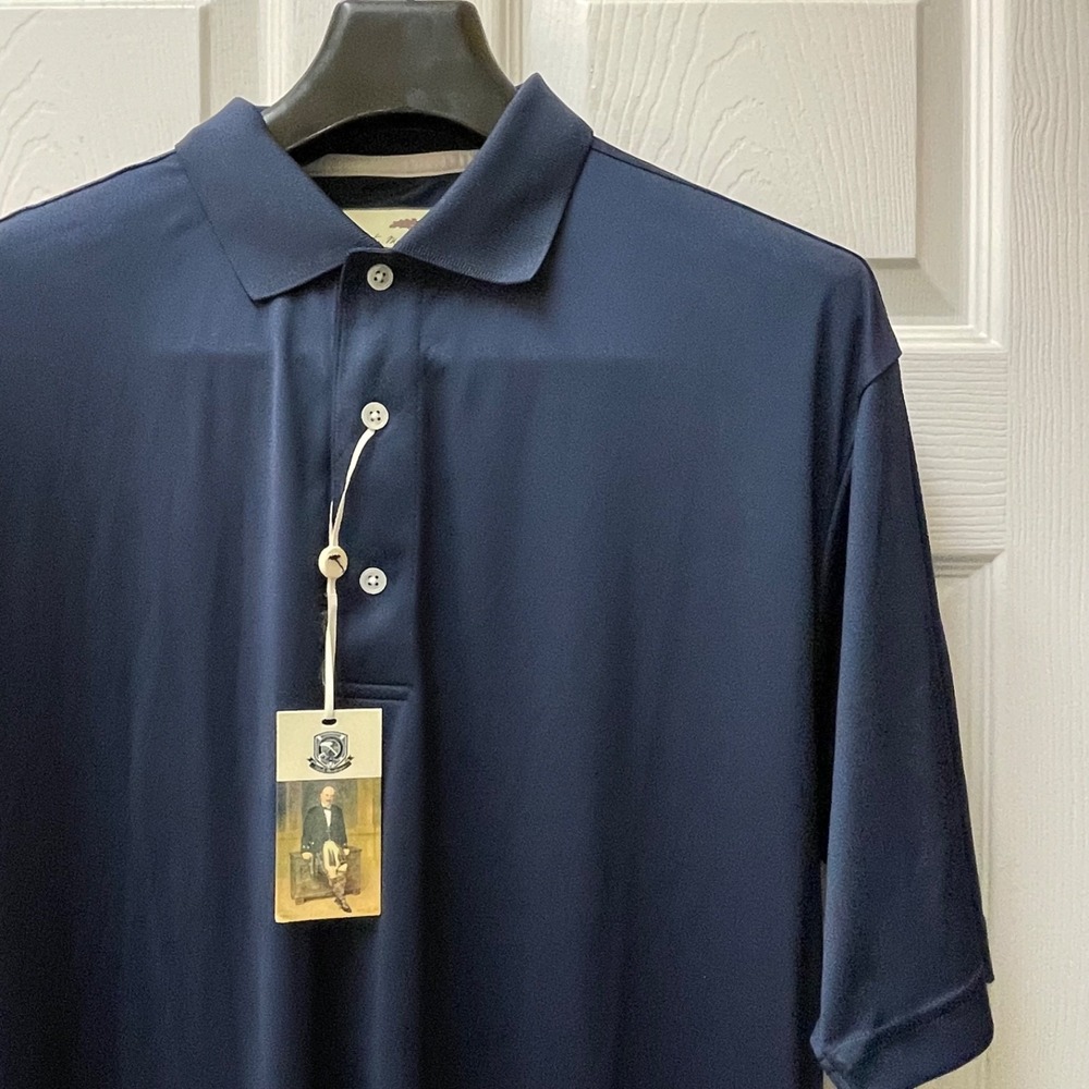 Alister MacKenzie Men's Size Medium Navy Polo‎ Shirt Golf Pro New With Tag